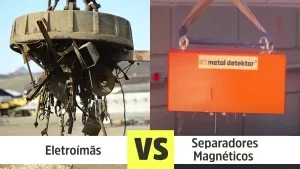 Comparação entre eletroímãs e separadores magnéticos Metal Detektor