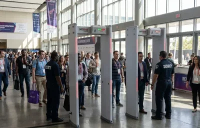 Detectores de metais tipo portal: segurança em centros de distribuição e aeroportos 